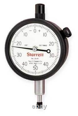 STARRETT 25-141J Dial Indicator, 0 to 0.250 In, 0-50-0