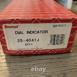 STARRETT 25-4041J Dial Indicator, 0 to 4 In, 0-100