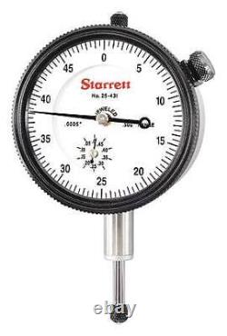 STARRETT 25-431J Dial Indicator, AGD 2, Range 0 to 0.500
