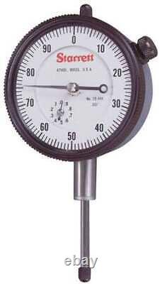 STARRETT 25-441/5J Dial Indicator, 0 to 0.500 In, 0-100 2ZUH8