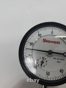 STARRETT 25-441/5J Dial Indicator, 0 to 0.500 In, 0-100 With Box