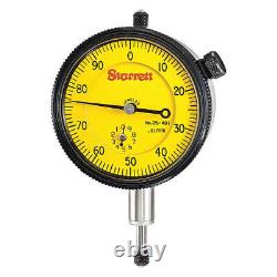 STARRETT 25-481J Dial Indicator, 0 to 10mm, 0-100 2ZUJ1