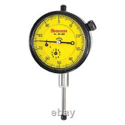 STARRETT 25-881J Dial Indicator, 0 to 25mm, 0-100 2ZUJ2