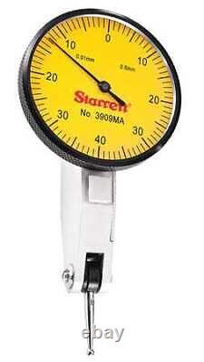 STARRETT 3909MA Dial Test Indicator Set, 1-9/16, Yellow