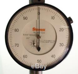 STARRETT 6 RANGE DIAL INDICATOR 656-6041 with HEAVY TRANSFER STAND