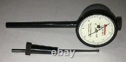 STARRETT 650-5 BACK PLUNGER DIAL INDICATOR With DEEP HOLE ATTACHMENT. 0005 GRADS