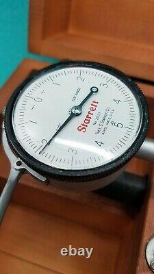 STARRETT #652 Dial Bench Gage Complete in Wooden Case. New