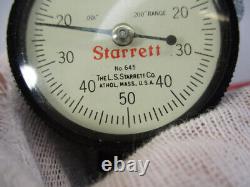 STARRETT # 654A Heavy Duty Dial Test Indicator SET, # 645.001 x. 200, Box, EC