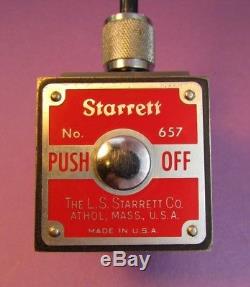 STARRETT 657 A Magnetic Base with STARRETT 196B Dial Test Indicator Machinist