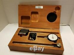 STARRETT 657 MAGNETIC BASE INDICATOR HOLDER with 25-131 DIAL INDICATOR WithBox
