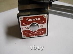 STARRETT #657 Magnetic Base & ENCO Dial Indicator With3-Craftsman 6 Scales. Used