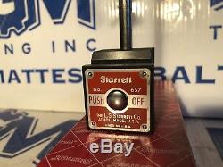 STARRETT 657AA Magnetic Base Dial Indicator Holder Complete Set USA California