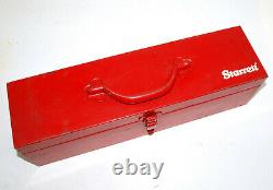 STARRETT 658 HEAVY DUTY MAGNETIC BASE with DIAL INDICATOR and METAL STORAGE CASE