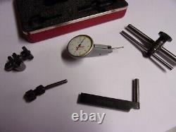 STARRETT #708A Dial Test Indicator with Attachments Set in Case. Slightly used