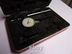 STARRETT #708A Dial Test Indicator with Attachments Set in Case. Slightly used
