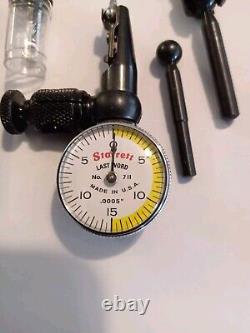 STARRETT 711GCSZ. 0005 Dial Test Indicator, Hori, 0 to 0.030 In