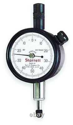 STARRETT 81-141J Dial Indicator, 0 to 0.250 In, 0-50-0 2ZUH4