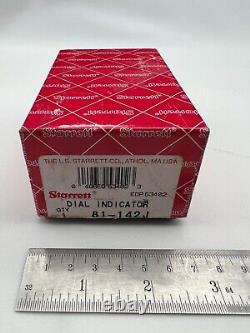 STARRETT 81-142J Dial Indicator 0.050 Range by. 01 withBox EDP53402 81-142 USA