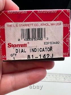 STARRETT 81-142J Dial Indicator 0.050 Range by. 01 withBox EDP53402 81-142 USA