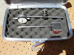 STARRETT DIAL INDICATOR 25-131 with MAGNETIC BASE 657 SET + CASE GOOD CONDITION