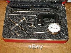 STARRETT DIAL TEST INDICATOR NO196A1Z with CASE & ATTACHMENTS SUPER CLEAN