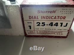STARRETT Dial Indicator, 0 to 1 In, 0-100, 25-441J