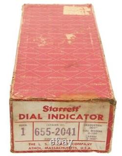 STARRETT Dial Indicator 655-2041 0-2 Range, 0.001 Graduation Used Vintage