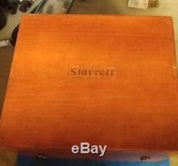 STARRETT Dial Indicators 25-131 & 25-241 with 654 bench base and wood case