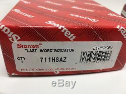 STARRETT Dial Test Indicator 711 Last Word Vert 0 to 0.030 In 711HSAZ New