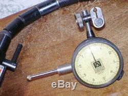 STARRETT FLEX ARM MAGNETIC BASE with HEALD DIAL INDICATOR