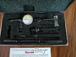 STARRETT LAST WORD DIAL INDICATOR NO 711.001 GCSZ With ATTACHMENTS in case