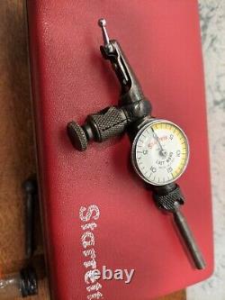 STARRETT LAST WORD DIAL INDICATOR NO 711 with CASE & ALL ATTACHMENTS