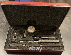 STARRETT LAST WORD DIAL INDICATOR NO 711 with CASE TOOLS A LITTLE WORN