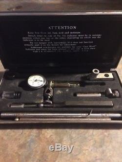STARRETT Last Word Dial Indicator In Case. With no. 56 surface gage