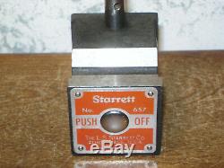 STARRETT MAGNETIC BASE NO 657 with STARRETT LAST WORD DIAL INDICATOR NO 711