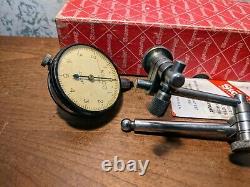 STARRETT MAGNETIC BASE NO 657AA with BOX & NILCO. 0001 INCH DIAL INDICATOR