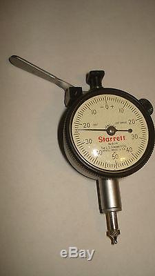 STARRETT NO. 81-141 DIAL INDICATOR With LEVER CONTROL. 250 RANGE 1+11/16 IN DIAL