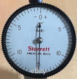 STARRETT NO. 811-5 DIAL TEST INDICATOR WithSWIVEL HEAD. 0005GRADS PLUS ATTACHMENTS