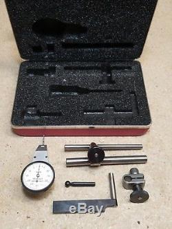 STARRETT NO. 811 SWIVEL HEAD DIAL TEST INDICATOR IN CASE WithATTACHMENTS MINT