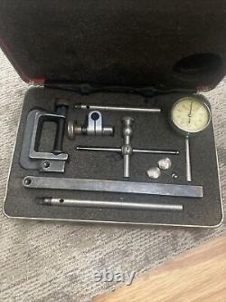 STARRETT No. 196 Dial Test Jeweled Indicator Set in Padded Case