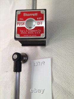 STARRETT No. 25-341.001 JEWELED DIAL INDICATOR With No. 657 MAGNETIC BASE. With BOX