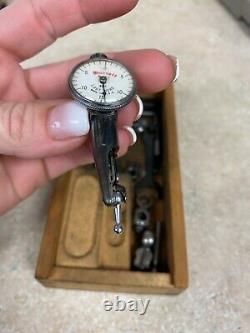 STARRETT No. 711 DIAL TEST INDICATOR WITH CASE AND ACCESSORIES