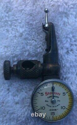 STARRETT No. 711 LAST WORD DIAL INDICATOR. 001 With Accessories
