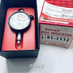 STARRETT No. 81-111J Dial Indicator. 0001 Grads. 025 Range NEW in Box