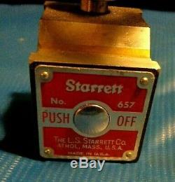 STARRETT Swivel base Mag base #657 & back plunger anti-magnetic Dial Indicator