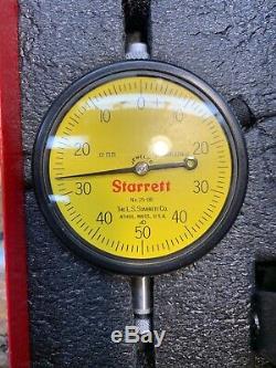 STUNNING! Starrett #665 METRIC Dial Test Indicator Set 8-1/2 Base, 2.5mm V51