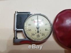 Starrett 1010E Dial Indicator Thickness Gage in Pouch in Good Condition. 0005
