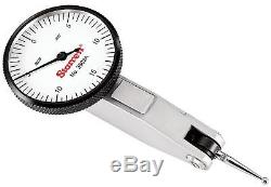 Starrett 12333 Dial Test Indicator with Dovetail Mount and 2 Attachments, Whi