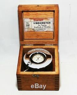 Starrett 192 Vibrometer With 196 Dial Indicator Excellent Condition