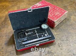 Starrett 196A Dial Indicator Set in HJard Case w Original Box / plunge